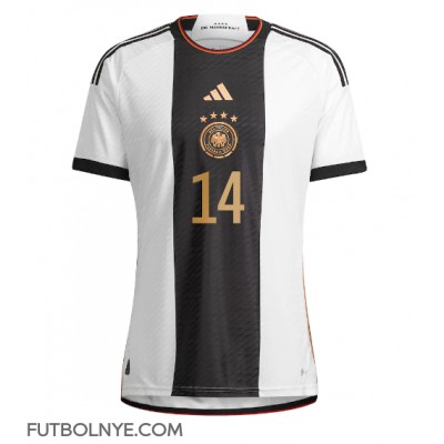 Camiseta Alemania Jamal Musiala #14 Primera Equipación Mundial 2022 manga corta